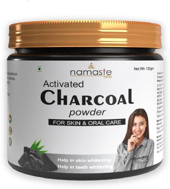 Namaste Veda Activated charcoal powder,For Glowing Skin,Deep Cleansing,Teeth Whitening Powder