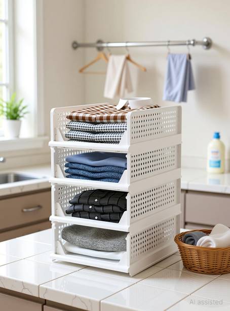 Stravos Wardrobe Organiser for Clothes - Storage Organiser, Cupboard Organizer Drawer Divider