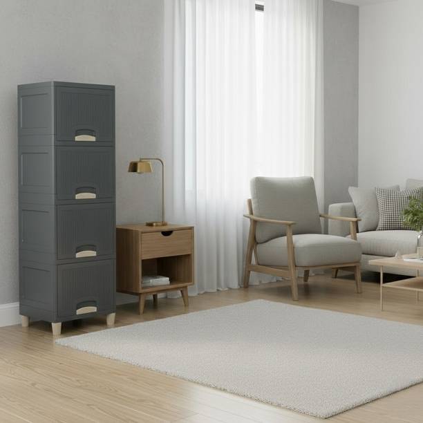 GROTHEORY Premium Multi-Drawer Desktop Storage Cabinet for Office & Study PP Collapsible Wardrobe