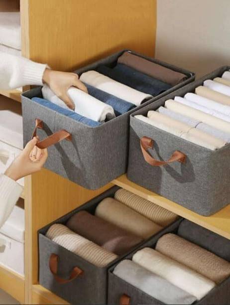 NKL 30 L Grey Laundry Stool/Storage