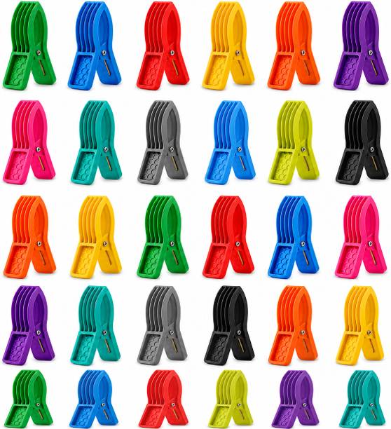FLEVERNEST Cloth Clips Plastic Strong Grip 30 pcs Plastic Cloth Clips