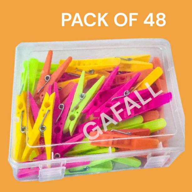 gafall Clothes Pegs Set - Pack of 48 Plastic Cloth Clips