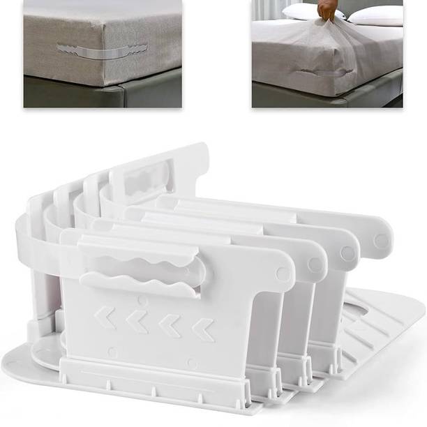 SHOPOGENIX Adjustable Elastic Bed Sheet Clips,Easy Sheet Fixing Clip for Beds Plastic Cloth Clips