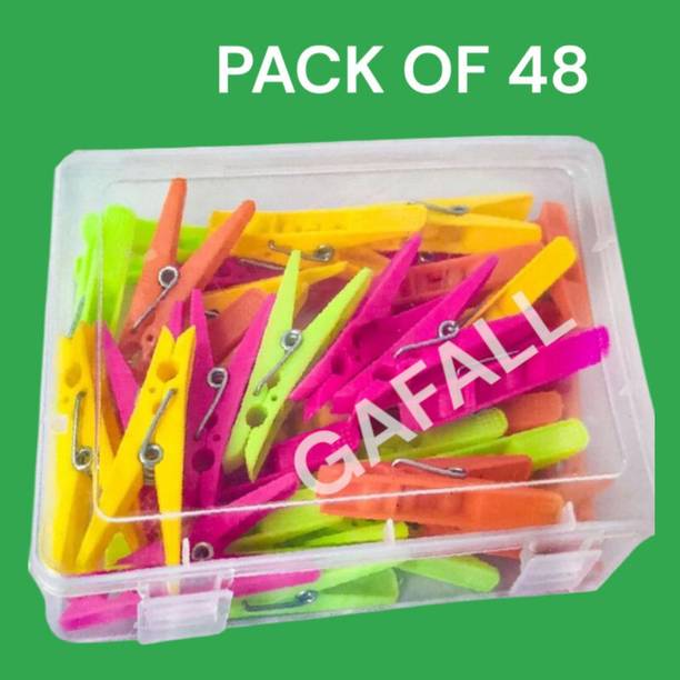 gafall Clothes Pegs Set - Pack of 48 Plastic Cloth Clips
