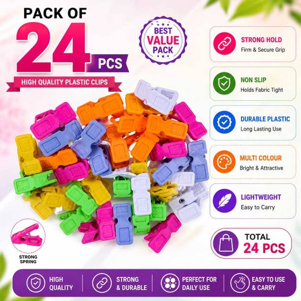 CLIPO Clips 24 pices Plastic Cloth Clips