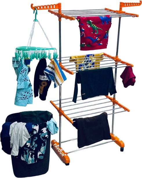 FAVOUR Steel Floor Cloth Dryer Stand FV006