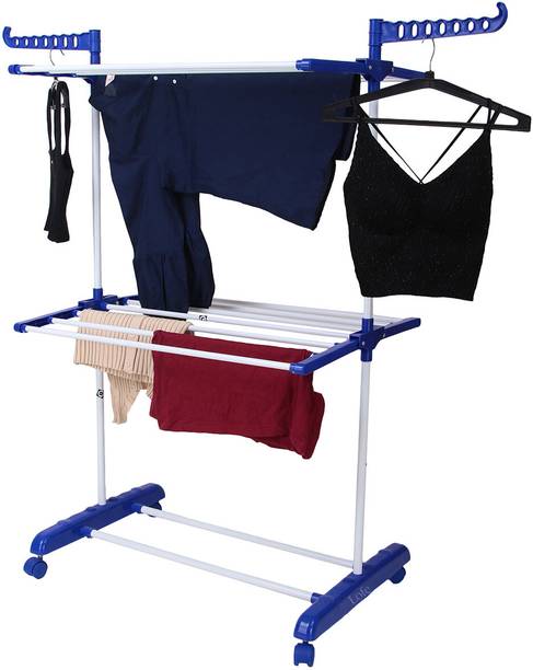 Flipkart SmartBuy Steel Floor Cloth Dryer Stand Mild Steel Cloth Stand - 3 Way Folding, 42 Feet Drying Length, 20 Drying Rails