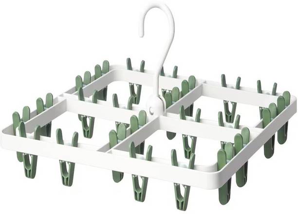 IKEA Plastic Ceiling Cloth Dryer Stand SLIBB Hang dryer 24 clothes pegs, green