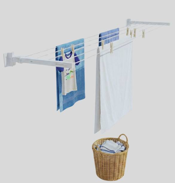 N P CREATIONS Steel Wall Cloth Dryer Stand balcony clothes drying stand