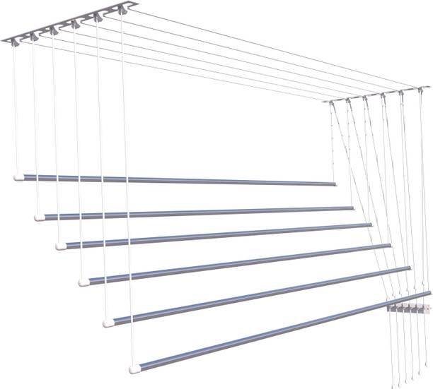laxhmi industries Steel Ceiling Cloth Dryer Stand IRON 7 FEET 6-LINES