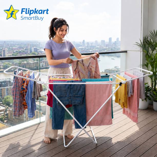 फ्लिपकार्ट स्मार्टबाय Cloth Drying Stand| Perfect Use for Balcony and Indoor Laundry Racks|Cloth Dryer Stand for Drying Clothes स्टील फ्लोर क्लॉथ ड्रायर स्टैंड