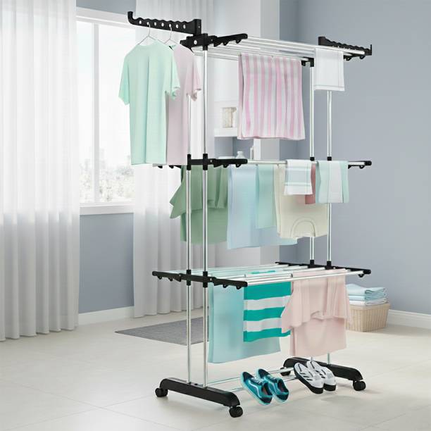 V-MOP Plastic, Steel Floor Cloth Dryer Stand durable Clothes Drying rack, A1 Stainless Steel, For Indoor, outdoor