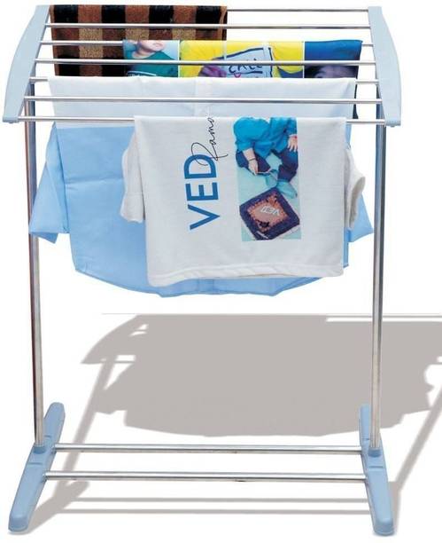 prapti enterprisee Steel Floor Cloth Dryer Stand Stainless Steel Towel Rack