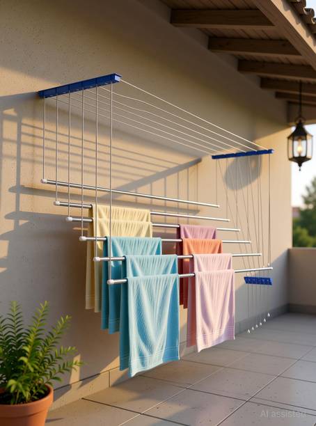 laxhmi industries Steel Wall Cloth Dryer Stand 4 ft