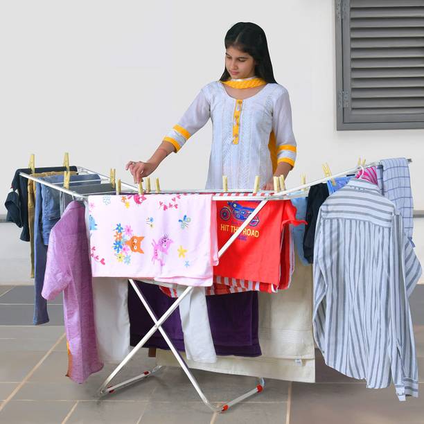 PROJAIN STEEL Steel Floor Cloth Dryer Stand Stainless Steel Cloth Stand for Drying Clothes