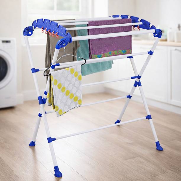 FLIPZON Steel Floor Cloth Dryer Stand Premium Small Mini Sumo Clothes Stand for Drying | Foldable Portable | DIY