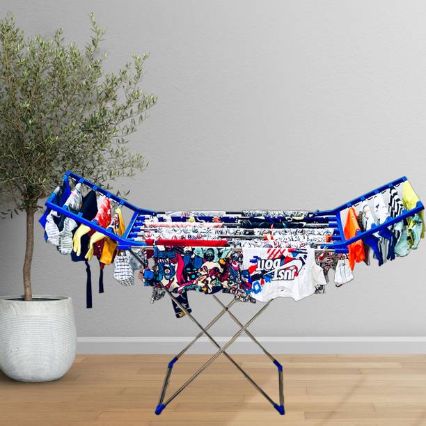 Flipkart SmartBuy Steel, Plastic Floor Cloth Dryer Stand Stainless Steel and Foldable Luxury Square Stand