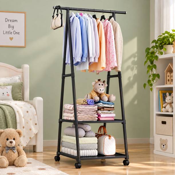 Hekvin Steel Floor Cloth Dryer Stand Aluminium Floor Cloth Dryer Stand 160x55x42cm Coat Jacket Hat Hanger