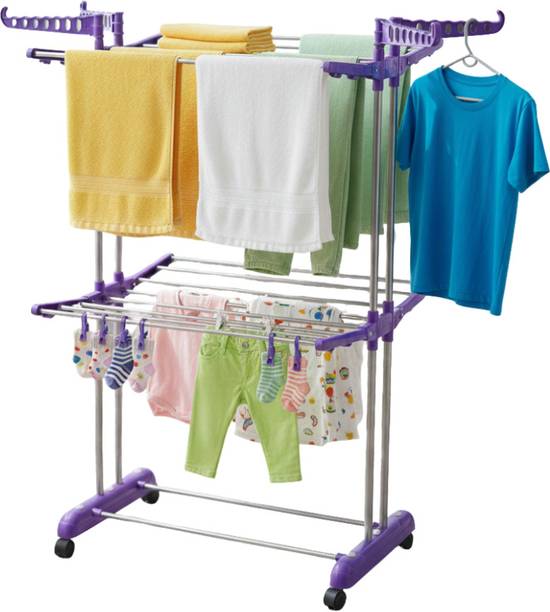 यूनिजोन स्टील, प्लास्टिक फ्लोर क्लॉथ ड्रायर स्टैंड