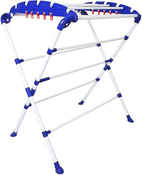 FLIPZON Steel Floor Cloth Dryer Stand Pre Assembled Alloy Steel Foldable Mini Sumo