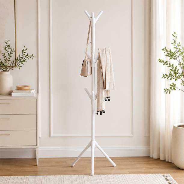 Naayaab Craft Aluminium Floor Cloth Dryer Stand with Clothes Rack & Storage Shelf, Space‑Saving Home Organizer Stand Coat Rack