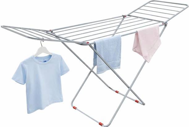 PROJAIN STEEL Steel Floor Cloth Dryer Stand Mild Steel - Gray