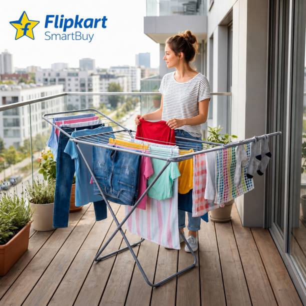 Flipkart SmartBuy Steel Floor Cloth Dryer Stand Perfect Use for Balcony and Indoor Laundry Racks for Drying Clothes