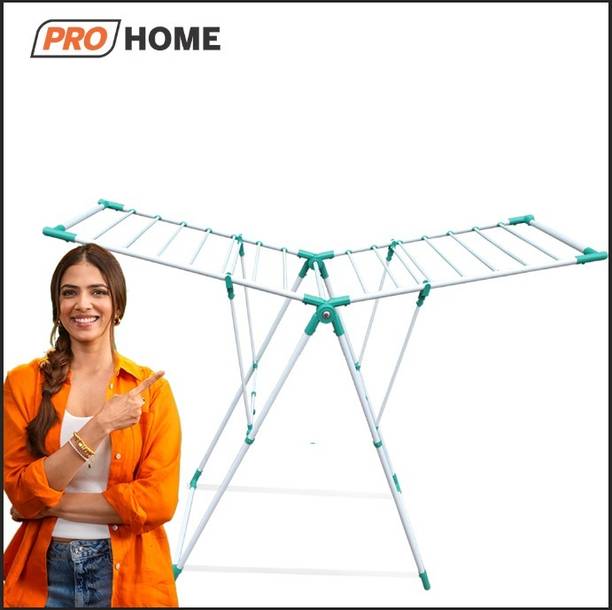 ProHome Steel Floor Cloth Dryer Stand Cloth Dryer Stand Premium Eagle Shape...