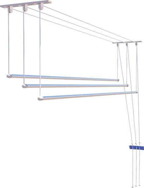 laxhmi industries Steel Ceiling Cloth Dryer Stand IRON 8 FEET 3 LINES
