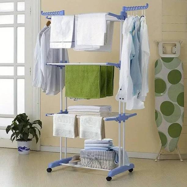 Niloni Plastic, Aluminium Floor Cloth Dryer Stand Clothes Drying Stand Foldable | Stainless Steel Cloth Dryer Stand for Balcony
