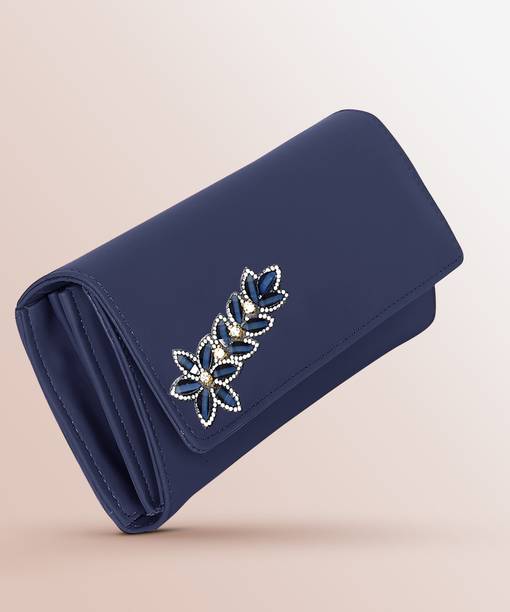 Casual, Formal, Party, Sports Blue  Clutch