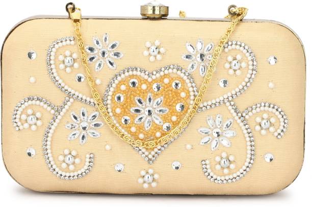 Party, Casual Gold  Clutch Price in India