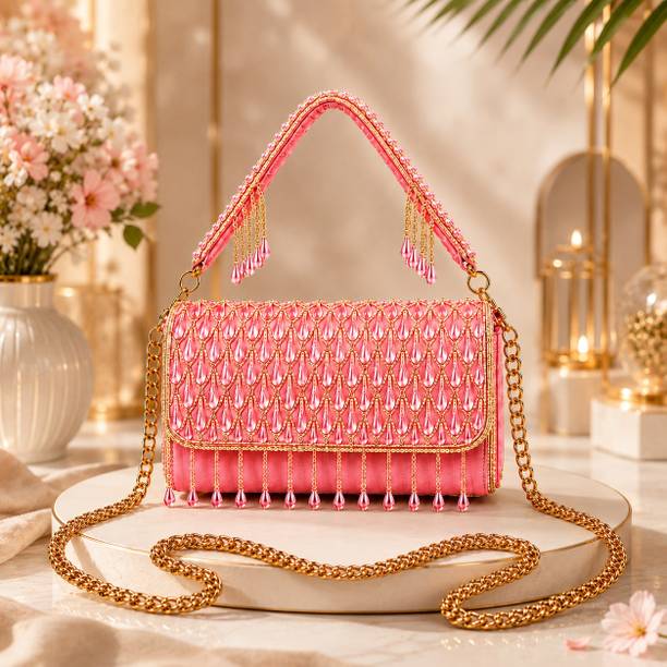 Casual, Party Peach  Clutch
