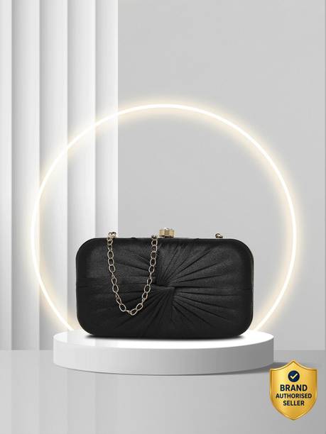Casual Black  Clutch  - Regular Size