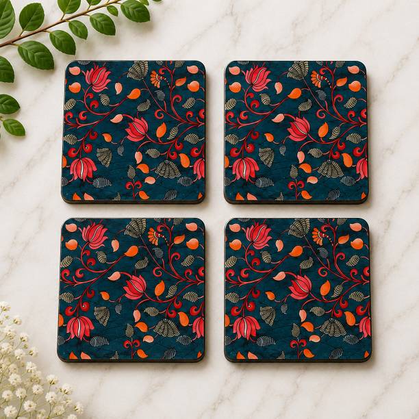 House Of Heritage Square Wood Coaster Set