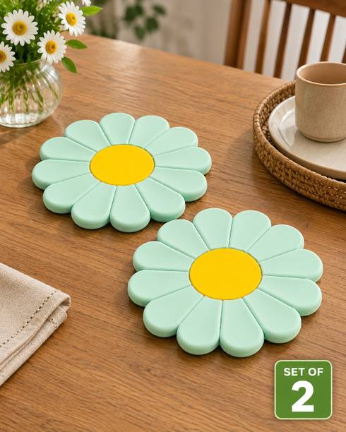 NEEVANTA Round Rubber Coaster Set