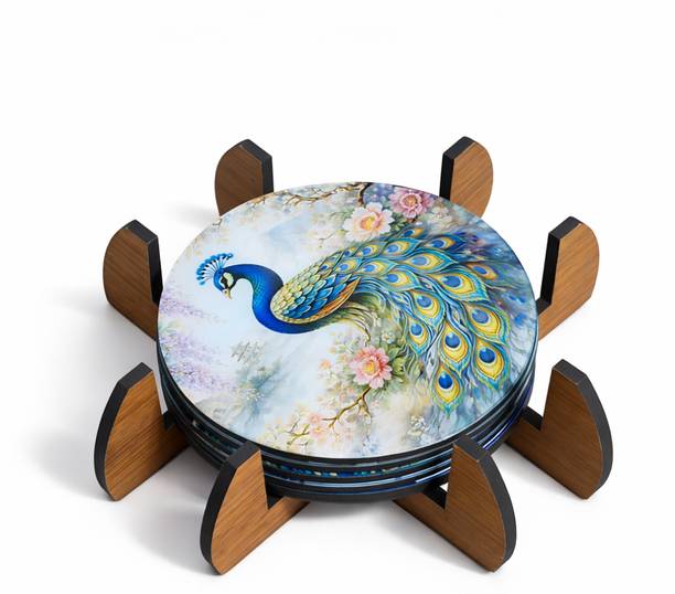 Maefele Round Reversible Acrylic Coaster Set