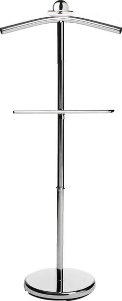 LOCOMOTO Solid Stainless Steel Coat Hanger Stand with Steel Hanger Cane Coat Stand