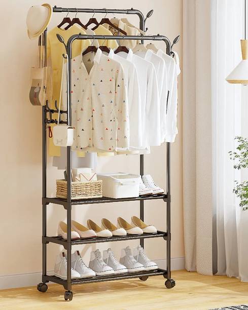 DWELLIT Portable Coat Rack Metal Coat Stand