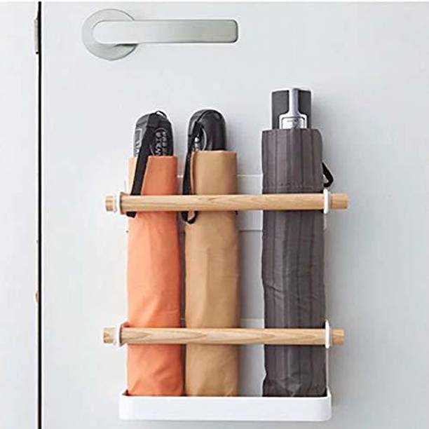 ARHAT ORGANIZERS Umbrella Stand | Magnetic Wall Mounted Umbrella Holder | Entryway Organizer Solid Wood Umbrella Stand