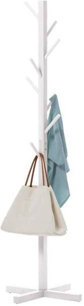 Ginoya Brothers Bamboo Coat Rack with 8 Hooks,Free Standing Wooden Coat Rack,Entryway Coat stand Solid Wood Coat Stand