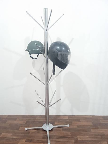 GLOBAL DESIGNERS Stainless Steel Helmet holder 5 feet 16 capacity V-type helmet hanger Metal Helmet Stand