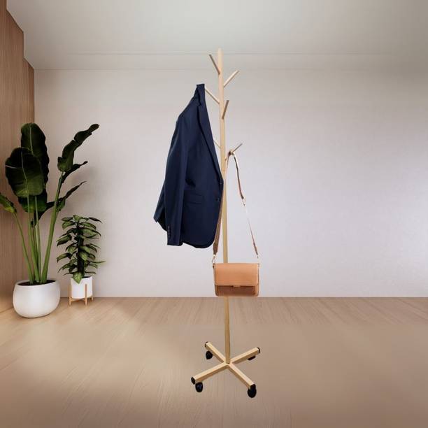 Sleek Silver Metal Coat Stand
