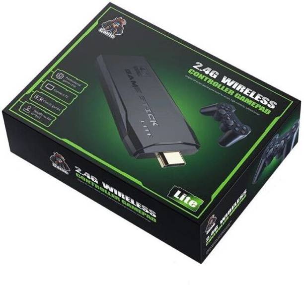 GameStick 2.4G Wireless Controller 4K HD Console Built-in 10k+ Retro Games AX32 Black Edition