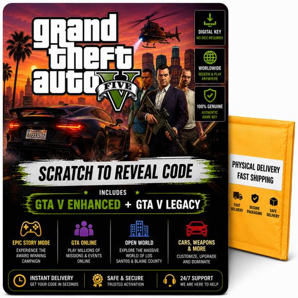 GTA 5 PC Digital License Key – GTA V Game Activation Key Enhanced Edition with Game and Expansion Pack