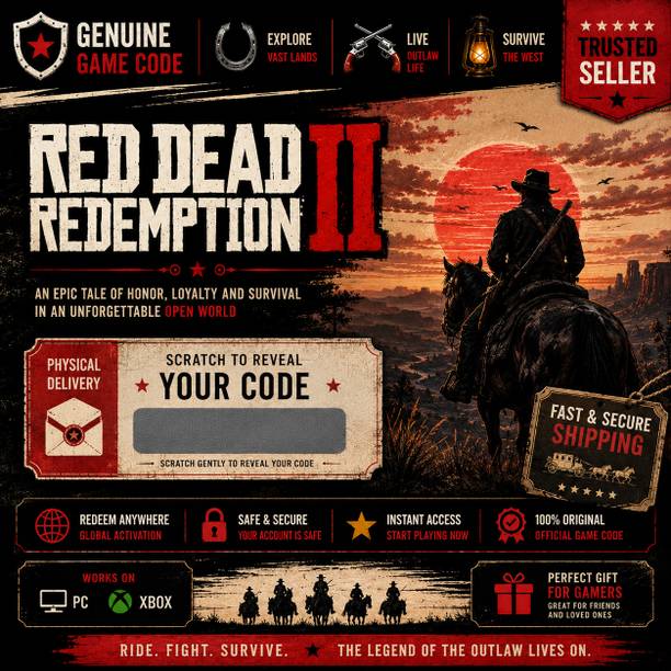 RDR2 PC License Key – Red Dead Redemption 2 Digital Game Key with Game and Expansion Pack
