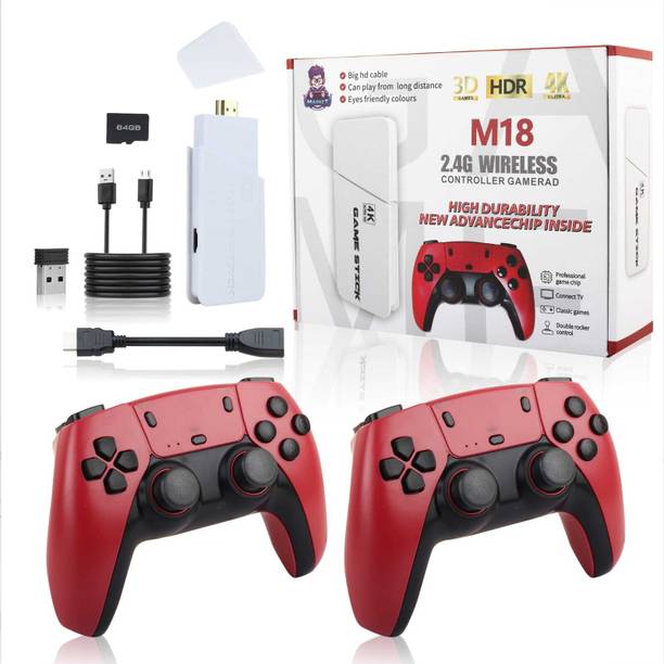 M18 RED 2.4G Wireless Retro Game Console, Video TV Game 4K Ultra HD Game Stick 25th Anniversary Edition