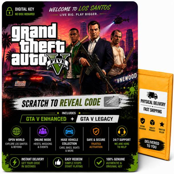 GTA 5 PC Game Key – Grand Theft Auto V Product Key Enhanced Edition with Game and Expansion Pack