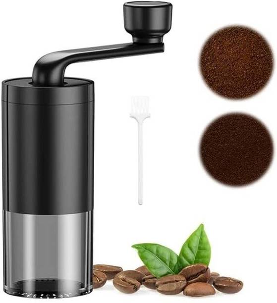HANNEA Manual Coffee Grinder Hand Crank Adjustable Portable Mill 2 Cups Coffee Maker