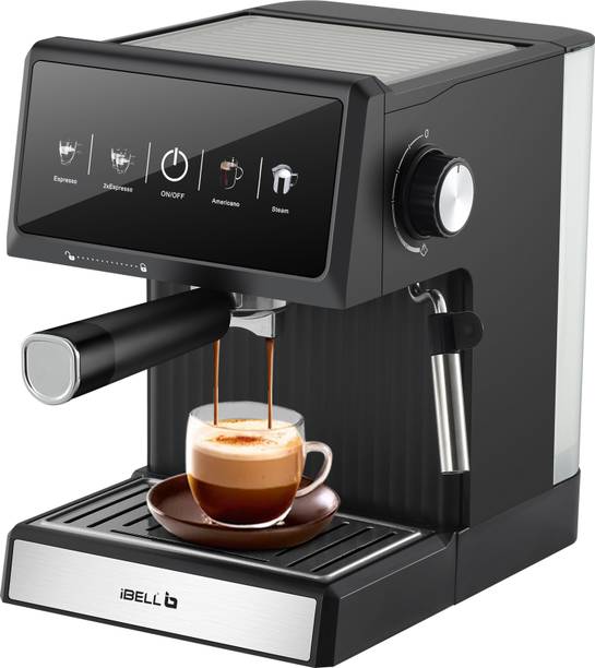 iBELL BARISTAMAX200 Coffee Maker, 1200W, Touch Controls, 20 Bar Pump, Steam Wand,1.8 L Coffee Maker